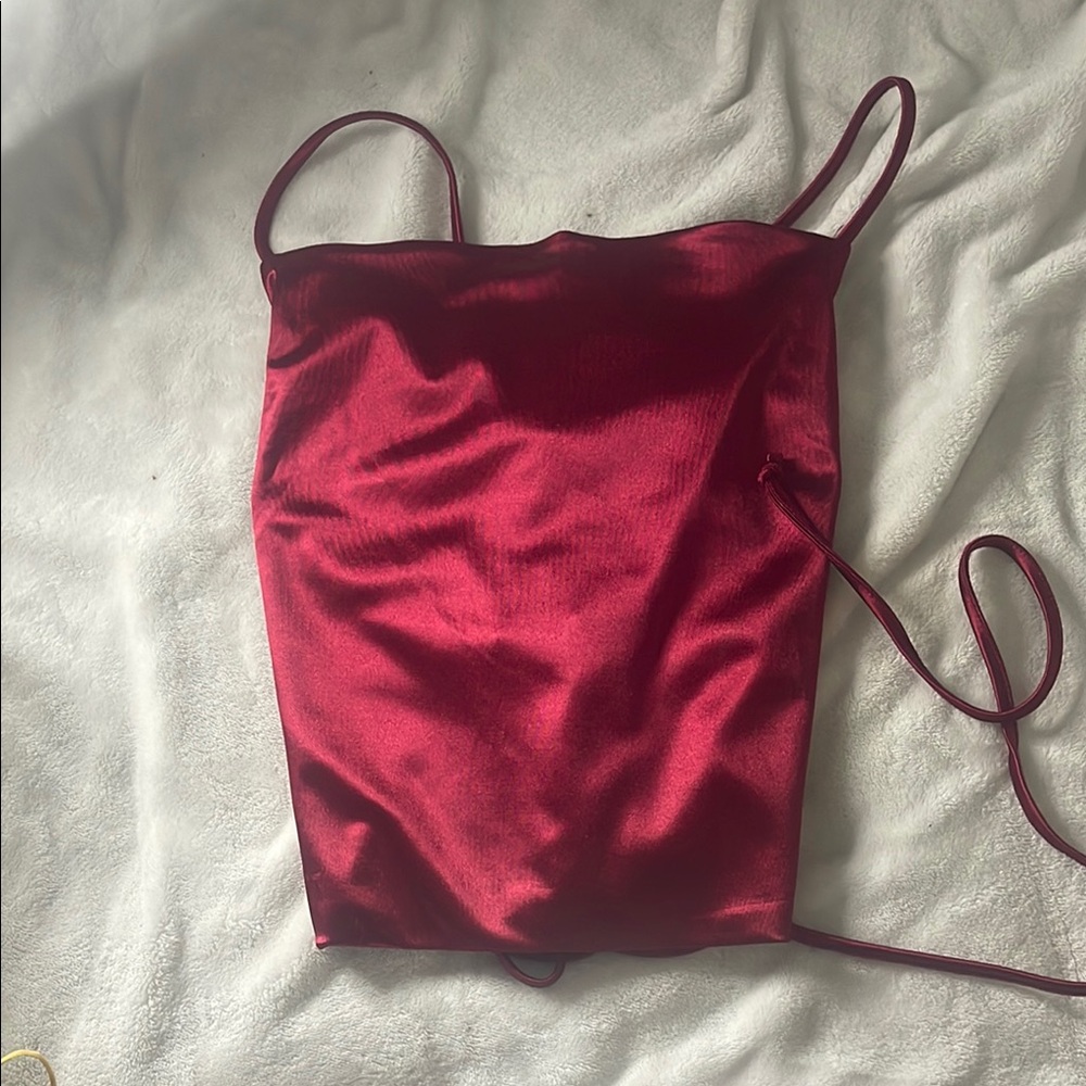 Papermoon Rich Red Satin Camisole